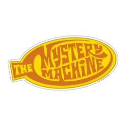 Scooby-Doo Mystery Machine Red Yellow Motif Premium Character Domed Logo Automotive Sticker Emblem
