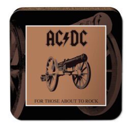 ACDC For Those About to Rock Album Design Cork Back Drink Coaster