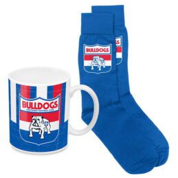 Western Bulldogs AFL Ceramic Mug and Adult Socks Gift Set