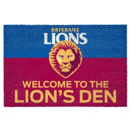 Brisbane Lions AFL Doormat for Home Man Cave Bar BBQ