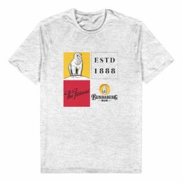 Bundaberg Rum Bundy Bear EST 1888 Men's Grey Marl Logo T-Shirt