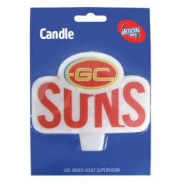 Gold Coast Suns AFL Team Logo Birthday Candle