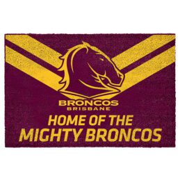 Brisbane Broncos NRL Doormat for Home Man Cave Bar BBQ