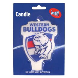 Western Bulldogs AFL Team Logo Birthday Candle
