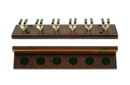 Pool Snooker Billiard Cue Rack Walnut Holds 6 Sticks