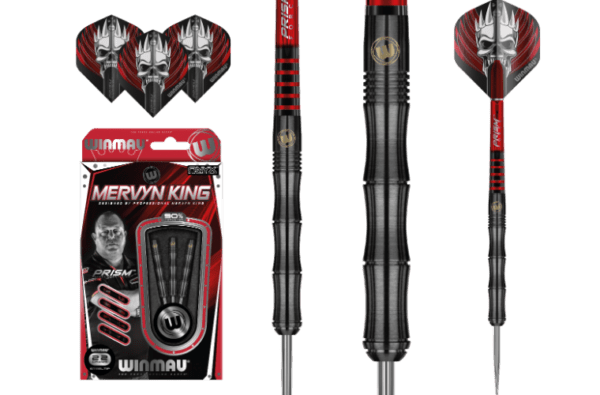 WINMAU Mervyn King 90% Tungsten Darts Onyx Performance Coating