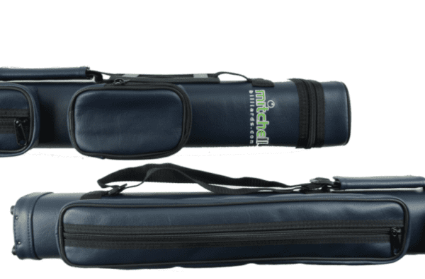 Mitchell Blue Vinyl Pool Snooker Billiard Stick TUBE Storage Case Holds 2 Cues