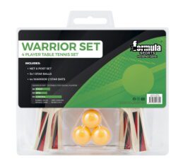 Formula Sports WARRIOR 4 Player Table Tennis Ping Pong Set 4 Bats 3 Balls