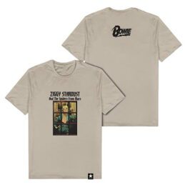 Bowie Ziggy Stardust Spiders From Mars Beige Tee T-Shirt