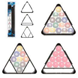 Multi-Game Pool Snooker Billiards 9 Ball Triangle 2" Adjustable