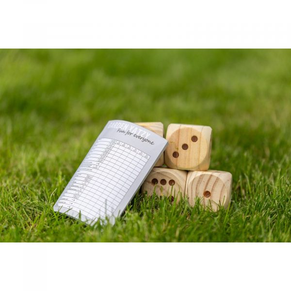 Formula Sports Yatzy Outdoor Game 5 Oversized Wooden Dice - Image 8