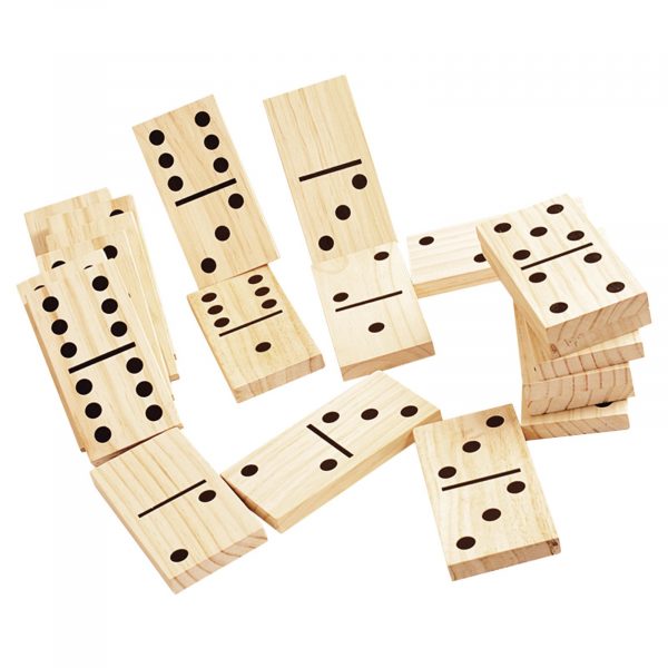 Formula Sports LARGE Wooden Dominoes Outdoor Game 28 Tiles - Image 2