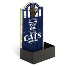Geelong Cats AFL Wall Bottle Opener Sign with Catcher