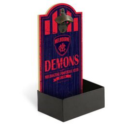 Melbourne Demons AFL Wall Bottle Opener Sign with Catcher