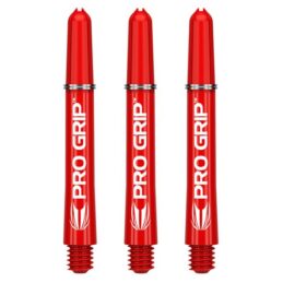 Target Pro Grip Red Nylon Dart Shafts Stems set 3 Solid Colour