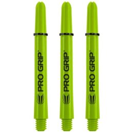 Target Pro Grip Lime Nylon Dart Shafts Stems set 3 Solid Colour