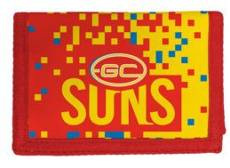 Gold Coast Suns AFL Money Wallet Coin Note and Card Compartments