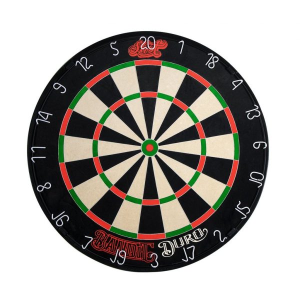 SHOT DARTS Bandit Duro Bristle Dart Board + Walnut Solid Wood Cabinet + Darts - Image 4