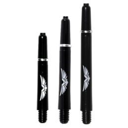 SHOT DARTS Eagle Claw Dart Shaft Stem Solid Black with Silver Ring