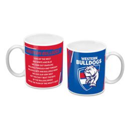 Western Bulldogs AFL Ceramic Coffee Mug Cup with Team Song 330ml