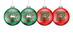 South Sydney Rabbitohs NRL Team Glitter Christmas Tree Decoration Baubles