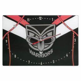 New Zealand NZ Warriors NRL Rugby League Glass Clock