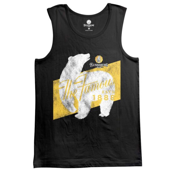 Bundy Bundaberg Rum Famous Bear Tank Tee T-Shirt