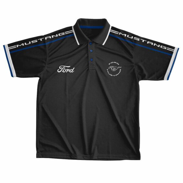 Ford Mustang Signature Polo Black T Shirt