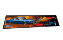 Ford Mustang The Legend Lives Car Bar Runner Mat