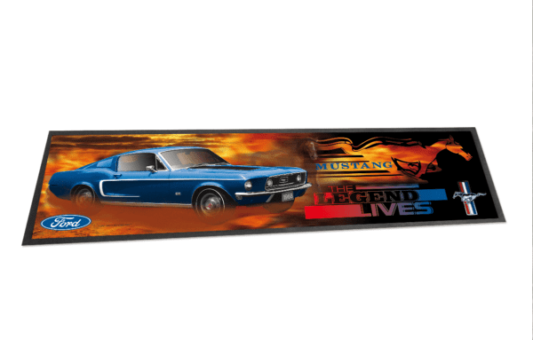 Ford Mustang The Legend Lives Car Bar Runner Mat