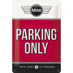 Mini Parking Only Raised Embossed Man Cave Tin Sign 20 x 30cm