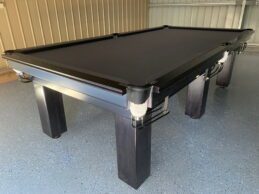 NPC Pool Snooker Billiard Table 9ft Classic Black with Silver Felt
