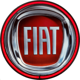 LARGE FIAT Car Bar Garage Wall Light Sign RED Neon