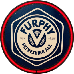 LARGE FURPHY Refreshing ALE Beer Bar Garage Wall Light Sign RED Neon