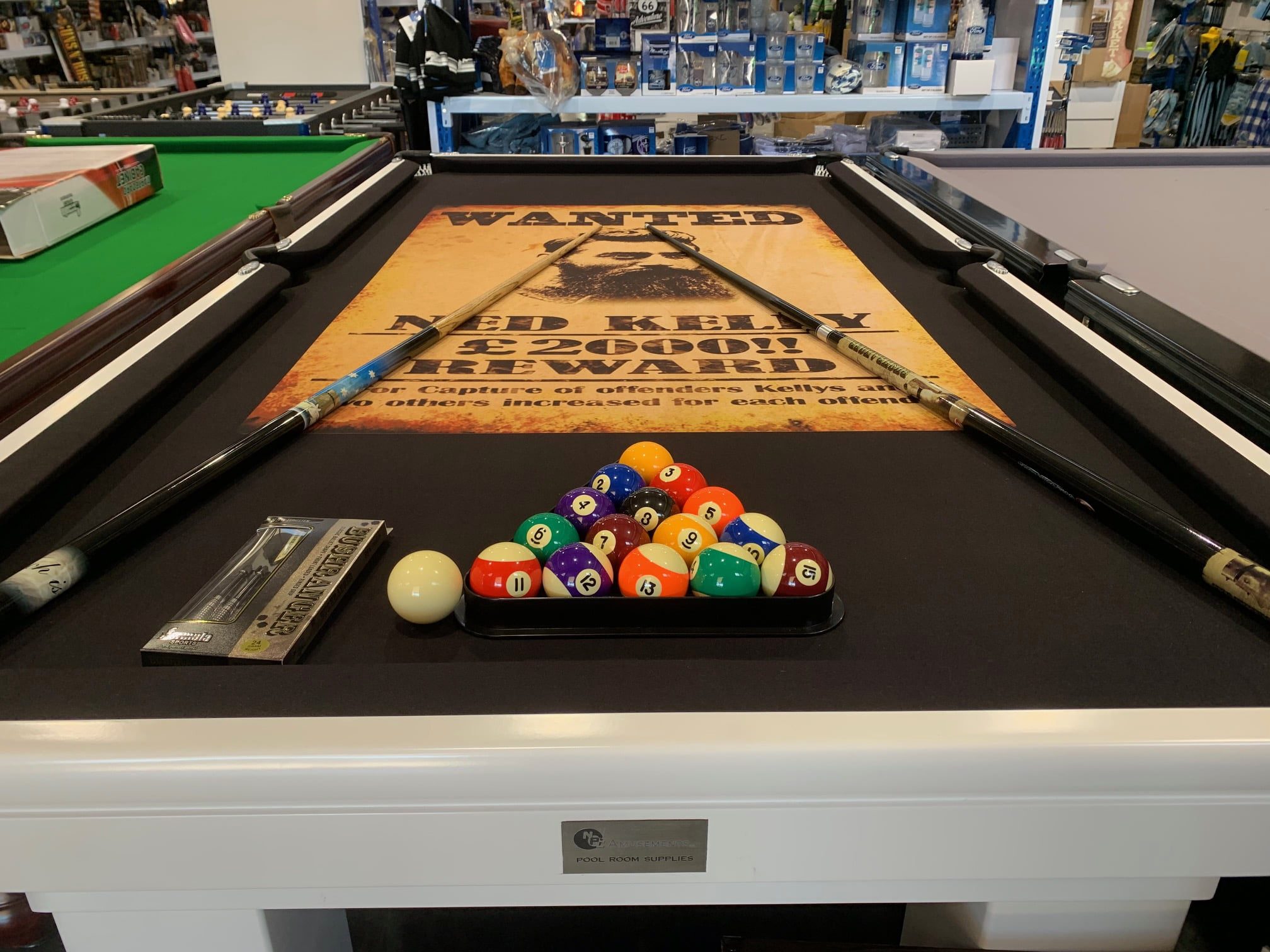 NPC Pool Table 7ft White Ned Kelly Bushranger Felt + Accessories 7 NPC Pool Table 7ft White Ned Kelly Bushranger Felt + Accessories - Image 7