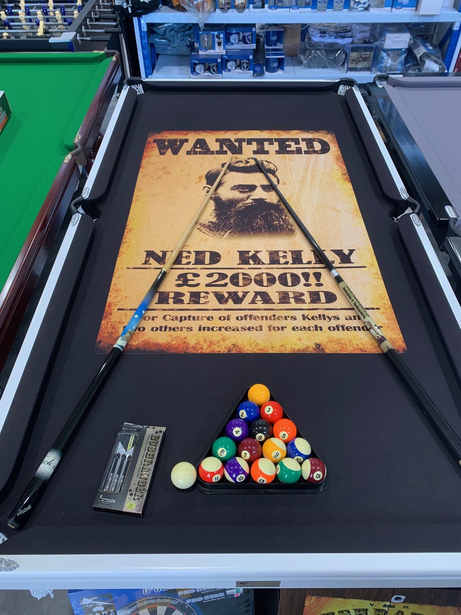 NPC Pool Table 7ft White Ned Kelly Bushranger Felt + Accessories 8 NPC Pool Table 7ft White Ned Kelly Bushranger Felt + Accessories - Image 8