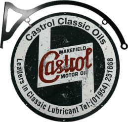 MASSIVE Castrol Motor Oil Rustic Metal Bar Wall Sign Man Cave Garage Workshop
