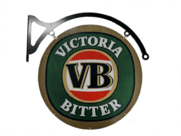 MASSIVE VB Victoria Bitter Beer Metal Bar Wall Sign Man Cave Garage Workshop