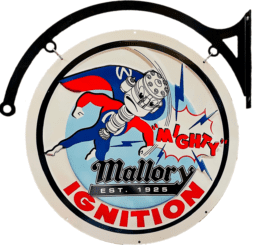 MASSIVE Mallory Ignition 1925 Metal Bar Wall Sign Man Cave Shed Garage
