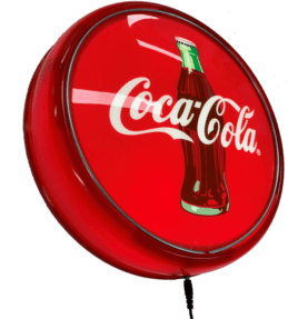 Coca Cola Coke Bottle RED LED Bar Lighting Wall Sign Light Button