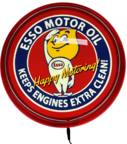ESSO Motor Oil LED Bar Lighting Wall Sign Light Button Red