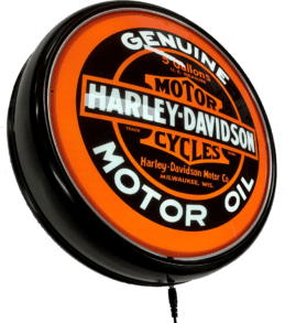 Harley Davidson Motor Oil LED Bar Lighting Wall Sign Light Button