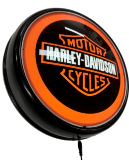 Harley Davidson Shield LED Bar Lighting Wall Sign Light Button