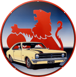 LARGE Holden Monaro GTS Metal Bar Sign Round Single Sided 560mm