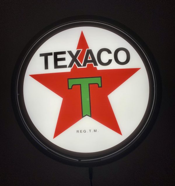 TEXACO Motor Oil LED Bar Lighting Wall Sign Light Button BLACK - Image 2