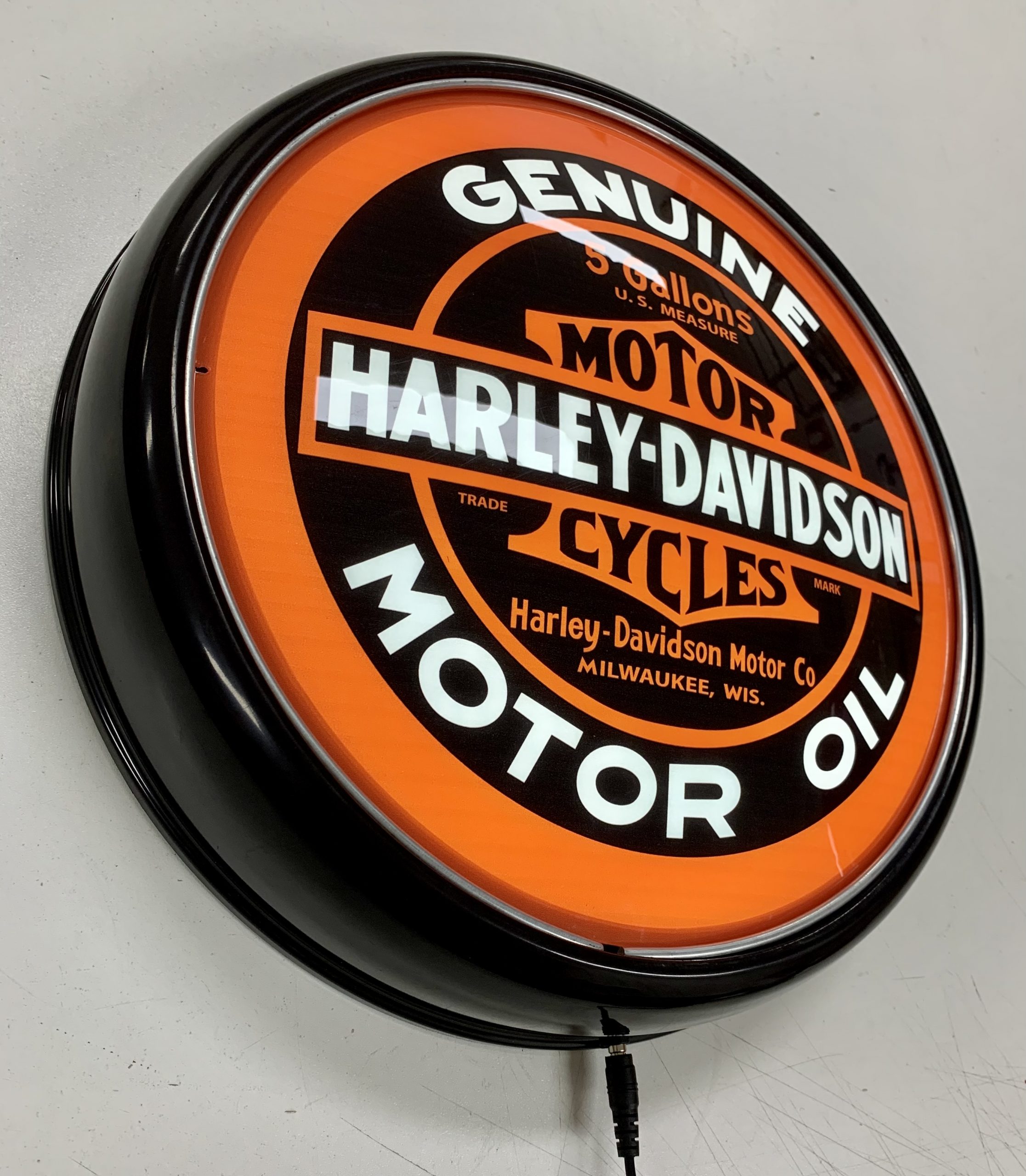 Harley Davidson Motor Oil LED Bar Lighting Wall Sign Light Button 4 Harley Davidson Motor Oil LED Bar Lighting Wall Sign Light Button - Image 4
