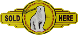 Large Bundaberg Rum Bundy Bear Sold Here Metal Tin Wall Sign