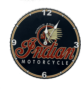 Indian Motorcycle Motorbike Metal Clock Sign