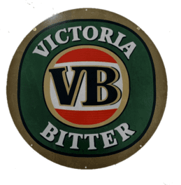 VB Victoria Bitter Metal Bar Sign Round Single Sided 560mm