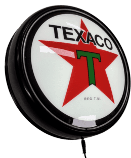 TEXACO Motor Oil LED Bar Lighting Wall Sign Light Button BLACK